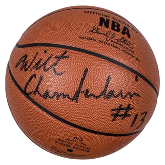 Wilt Chamberlain Autographed Spalding Basketball (PSA/DNA)